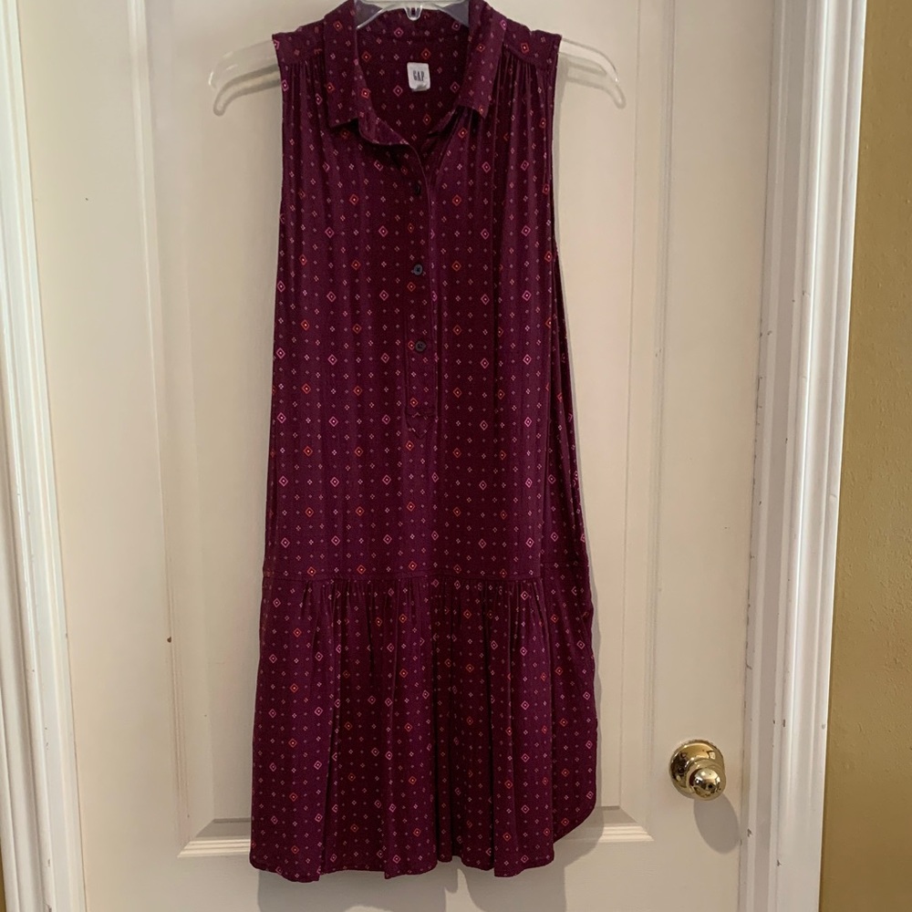 GAP Dark Red/burgundy Sleeveless Dress
